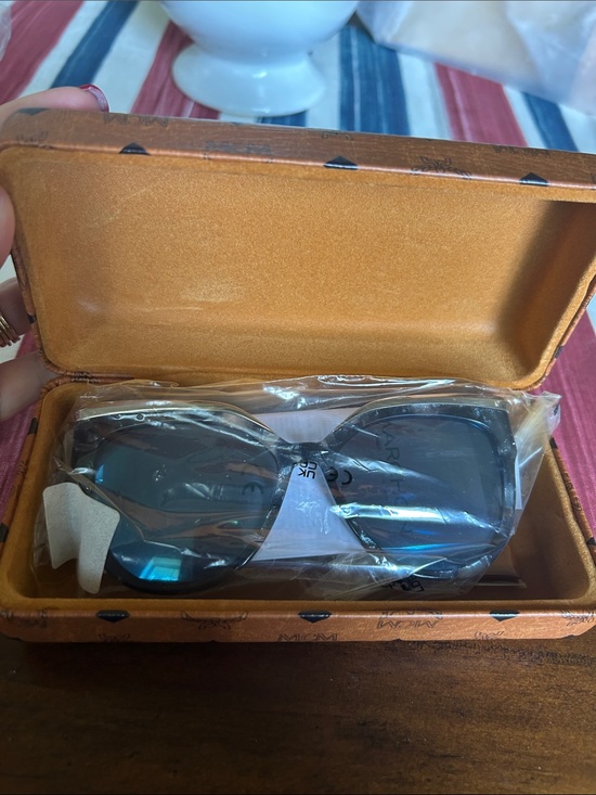 MCM glasses new with Cognac Visetos Long Wallet with Gold Plaque main image 5